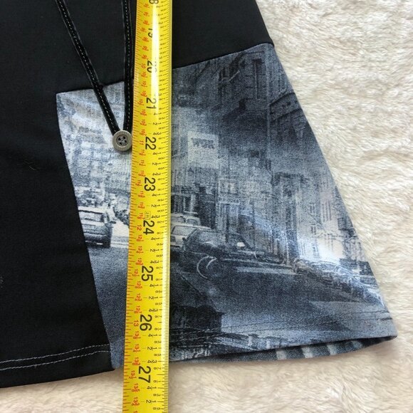 ARDOISE Blue/Grey 3/4 Sleeve Flared Tunic Top Street Scene Size Med - Picture 9 of 10